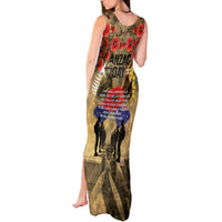 Australia and New Zealand ANZAC Day Tank Maxi Dress Kangaroo and Kiwi Bird Soldier-Honor and Remember Vintage Style LT03 - Polynesian Pride