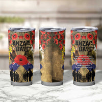 Australia and New Zealand ANZAC Day Tumbler Cup Kangaroo and Kiwi Bird Soldier-Honor and Remember Vintage Style LT03 - Polynesian Pride
