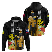 Hawaii King Kamehameha Day Hoodie Kanaka Maoli Hibiscus Flower and Kakau Pattern LT03 - Polynesian Pride