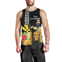 Hawaii King Kamehameha Day Men Tank Top Kanaka Maoli Hibiscus Flower and Kakau Pattern LT03 - Polynesian Pride