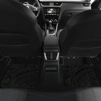 Papua New Guinea Remembrance Day Car Mats Bird of Paradise Plumeria Flower and Polynesian Pattern LT03 Set 2pcs - Back Black - Polynesian Pride