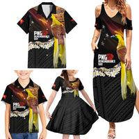 Papua New Guinea Remembrance Day Family Matching Summer Maxi Dress and Hawaiian Shirt Bird of Paradise Plumeria Flower and Polynesian Pattern LT03 - Polynesian Pride