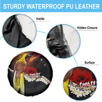 Papua New Guinea Remembrance Day Spare Tire Cover Bird of Paradise Plumeria Flower and Polynesian Pattern LT03 - Polynesian Pride