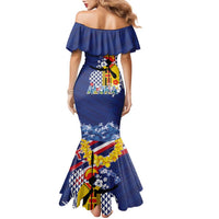Hawaii King Kamehameha Day Family Matching Mermaid Dress and Hawaiian Shirt Lei Sea Waves Polynesian Tapa Pattern LT03 - Polynesian Pride