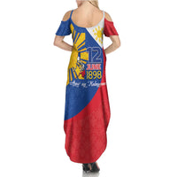 Philippines Independence Day Family Matching Summer Maxi Dress and Hawaiian Shirt Araw ng Kalayaan Polynesian Sun and YAKAN Pattern LT03 - Polynesian Pride