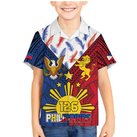 Philippines Independence Day 126th Anniversary Family Matching Mermaid Dress and Hawaiian Shirt Polynesian Pattern National Flag Style LT03 Son's Shirt Red - Polynesian Pride