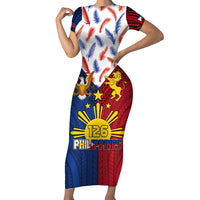 Philippines Independence Day 126th Anniversary Family Matching Short Sleeve Bodycon Dress and Hawaiian Shirt Polynesian Pattern National Flag Style LT03 Mom's Dress Red - Polynesian Pride