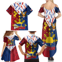 Philippines Independence Day 126th Anniversary Family Matching Summer Maxi Dress and Hawaiian Shirt Polynesian Pattern National Flag Style LT03 - Polynesian Pride