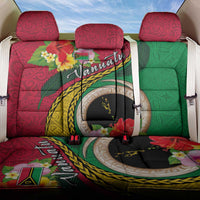 Vanuatu Tribal Boar Tusk Back Car Seat Cover Tropical Plants with Namele and Melanesian Pattern