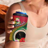 Vanuatu Tribal Boar Tusk 4 in 1 Can Cooler Tumbler Tropical Plants with Namele and Melanesian Pattern LT03 - Polynesian Pride