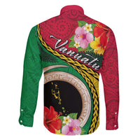 Vanuatu Tribal Boar Tusk Family Matching Summer Maxi Dress and Hawaiian Shirt Tropical Plants with Namele and Melanesian Pattern LT03 - Polynesian Pride