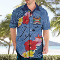 Bula Fiji Hibiscus and Plumeria Flowers Hawaiian Shirt Tapa Tattoo Polynesian Pattern LT03 - Polynesian Pride