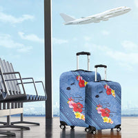 Bula Fiji Hibiscus and Plumeria Flowers Luggage Cover Tapa Tattoo Polynesian Pattern LT03 - Polynesian Pride