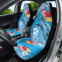 Hawaii Sea Turtle and Tropical Flowers Car Seat Cover Polynesian Tattoo Undersea Vibe LT03 - Polynesian Pride