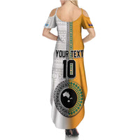Custom Fiji and Australia Rugby Family Matching Summer Maxi Dress and Hawaiian Shirt Aboriginal and Fijian Masi Pattern LT03 - Polynesian Pride