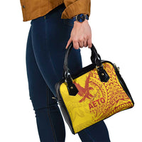 Samoa Pago Pago Aeto Shoulder Handbag Wingstyle Red-Gold Color - Polynesian Pride