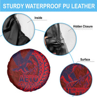 Samoa Pago Pago Aeto Spare Tire Cover Wingstyle Red-Blue Color - Polynesian Pride