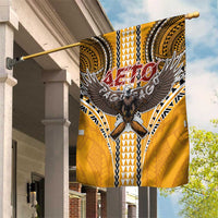 Samoa Pago Pago Aeto Garden Flag Bald Eagle with Polynesian Art Tattoos - Polynesian Pride