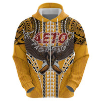 Samoa Pago Pago Aeto Hoodie Bald Eagle with Polynesian Art Tattoos - Polynesian Pride
