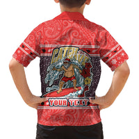 Custom New Zealand Christmas Family Matching Summer Maxi Dress and Hawaiian Shirt Santa Catch The Wave Maori Pattern Retro Style LT03 - Polynesian Pride