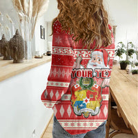 custom-tonga-christmas-women-casual-shirt-the-santa-coat-of-arms-with-ngatu-and-snow-pattern