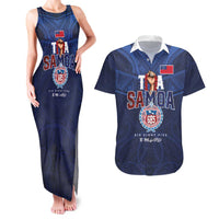 Custom Rugby Toa Samoa Couples Matching Tank Maxi Dress and Hawaiian Shirt Champions Six Eight Five - Polynesian Pride