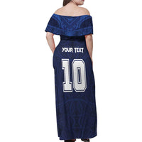 Custom Rugby Toa Samoa Family Matching Off Shoulder Maxi Dress and Hawaiian Shirt Champions Six Eight Five LT03 - Polynesian Pride