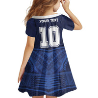 Custom Rugby Toa Samoa Family Matching Off Shoulder Short Dress and Hawaiian Shirt Champions Six Eight Five LT03 - Polynesian Pride