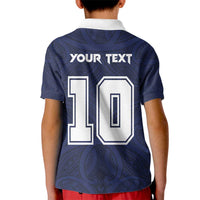 Custom Rugby Toa Samoa Kid Polo Shirt Champions Six Eight Five - Polynesian Pride