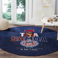 Rugby Toa Samoa Round Carpet Champions Six Eight Five - Polynesian Pride
