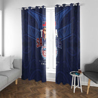 Rugby Toa Samoa Window Curtain Champions Six Eight Five - Polynesian Pride