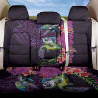 Hawaiian Plumeria and Hibiscus with Turtles Back Car Seat Cover Polynesian Art Purple Color LT03 One Size Purple - Polynesian Pride