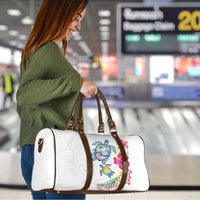 Hawaiian Abstract Art Turtles Travel Bag with Plumeria and Hibiscus - Polynesian Pride