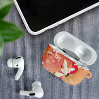 Hawaiian and Japanese Culture Together AirPods Case Kakau Art Tattoo with Cranes and Sakura Spring Vibe LT03 - Polynesian Pride