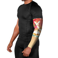 Hawaiian and Japanese Culture Together Arm Sleeves Kakau Art Tattoo with Cranes and Sakura Spring Vibe LT03 - Polynesian Pride