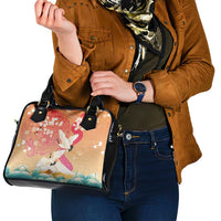Hawaiian and Japanese Culture Together Shoulder Handbag Kakau Art Tattoo with Cranes and Sakura Spring Vibe LT03 - Polynesian Pride