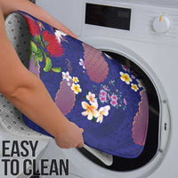 Hawaiian and Japanese Culture Together Bathroom Set Blue Ohia Lehua Plumeria and Sakura Blooming LT03 - Polynesian Pride