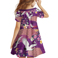 Hawaiian and Japanese Culture Together Family Matching Puletasi and Hawaiian Shirt Purple Ohia Lehua Plumeria and Sakura Blooming LT03 - Polynesian Pride