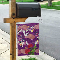 Hawaiian and Japanese Culture Together Garden Flag Purple Ohia Lehua Plumeria and Sakura Blooming LT03 - Polynesian Pride