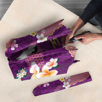 Hawaiian and Japanese Culture Together Umbrella Purple Ohia Lehua Plumeria and Sakura Blooming LT03 - Polynesian Pride