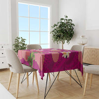 Hawaiian and Japanese Culture Together Tablecloth Pink Ohia Lehua Plumeria and Sakura Blooming LT03 - Polynesian Pride