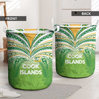 Cook Islands Rugby League Laundry Basket Tatau Tribal Motifs-Light Green Color LT03 - Polynesian Pride