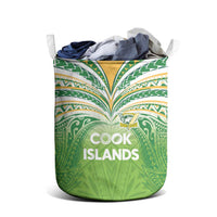 Cook Islands Rugby League Laundry Basket Tatau Tribal Motifs-Light Green Color LT03 - Polynesian Pride