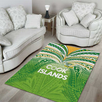 Cook Islands Rugby League Area Rug Tatau Tribal Motifs-Light Green Color LT03 - Polynesian Pride