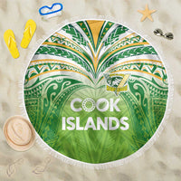 Cook Islands Rugby League Beach Blanket Tatau Tribal Motifs-Light Green Color LT03 One Size 150cm Green - Polynesian Pride