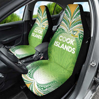 Cook Islands Rugby League Car Seat Cover Tatau Tribal Motifs-Light Green Color LT03 - Polynesian Pride