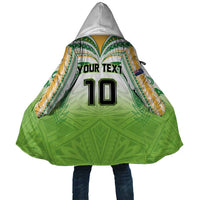 Custom Cook Islands Rugby League Cloak Tatau Tribal Motifs-Light Green Color - Polynesian Pride