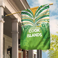Cook Islands Rugby League Garden Flag Tatau Tribal Motifs-Light Green Color LT03 House Flag Green - Polynesian Pride
