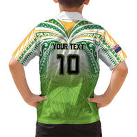 Custom Cook Islands Rugby League Hawaiian Shirt Tatau Tribal Motifs-Light Green Color LT03 - Polynesian Pride