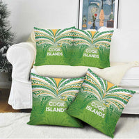 Cook Islands Rugby League Pillow Cover Tatau Tribal Motifs-Light Green Color LT03 - Polynesian Pride